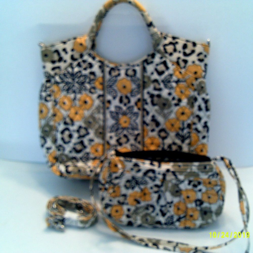Purse with small carrier bag with shoulder strap